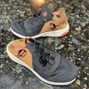 Salomon Womens Size 7.5 Black Tan Tech Amphibian 4 Water Shoes